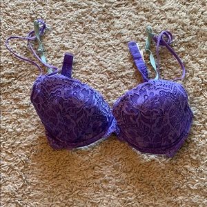 Lace purple Demi bra